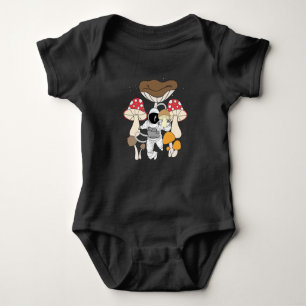 Space Astronaut Psychedelic Mushrooms Baby Bodysuit