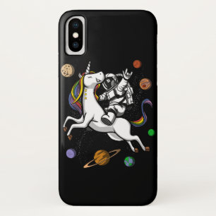 Space Astronaut Riding Magical Unicorn Cosmic iPhone X Case