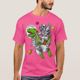 Space Astronaut Riding T-Rex Dinosaur Funny Men Bo T-Shirt