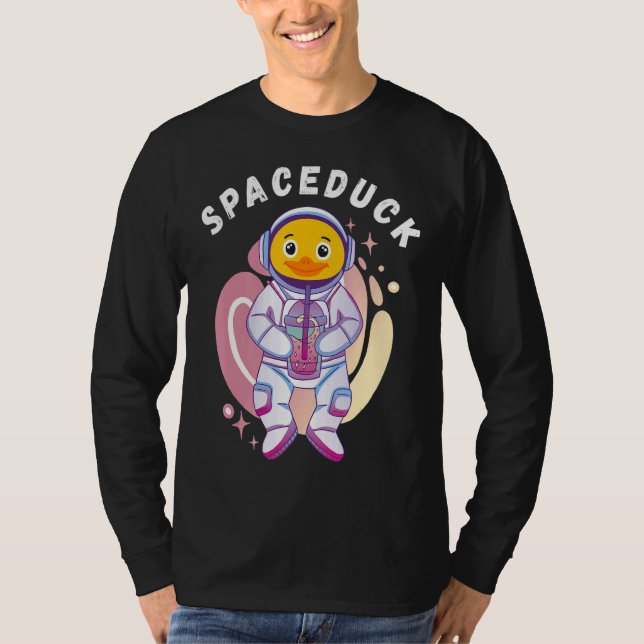 Space Astronaut Rubber Duck Rubber Ducky Bubble Te T-Shirt (Front)