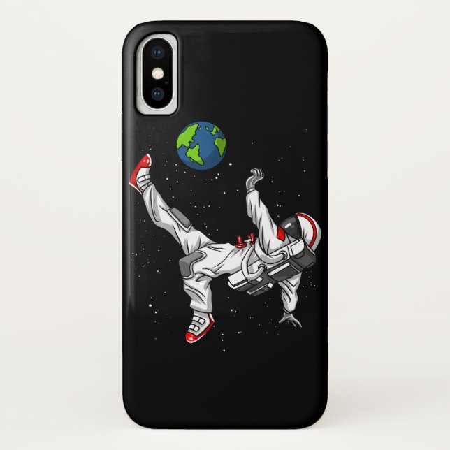 Space Astronaut Soccer Football Cosmic Case-Mate iPhone Case (Back)