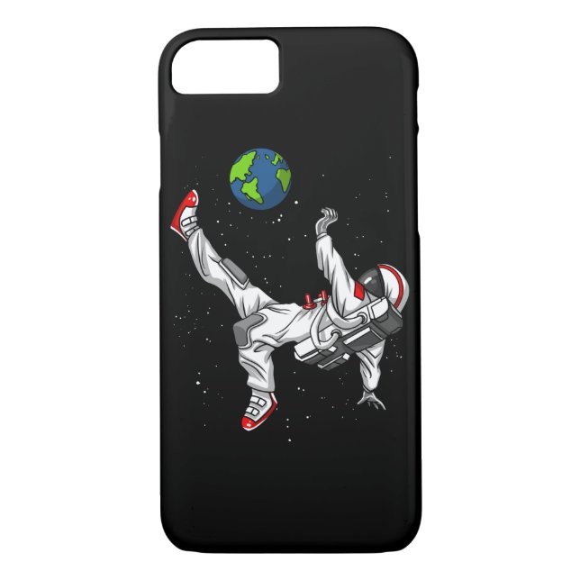 Space Astronaut Soccer Football Cosmic Case-Mate iPhone Case (Back)