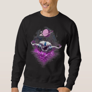 Space Astronaut Swimming Sweatshirt