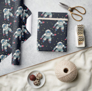 Space Astronaut Wrapping Paper