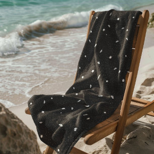 Space Astronomy Seamless Pattern Beach Towel