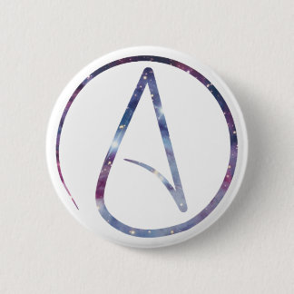 Space Atheist Symbol 6 Cm Round Badge