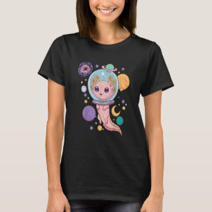 Space Axolotl Kawaii Pastel Goth Anime Aesthetic T-Shirt