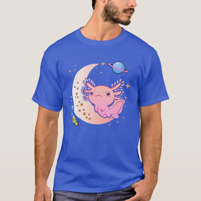 Space Axolotl Kawaii Pastel Goth | Japan Anime Com T-Shirt (Front)