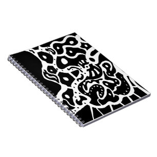"Space" B&W Abstract Art Notebook