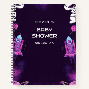 Space Baby Shower Gift List Notebook
