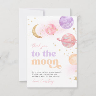 Space Baby Shower Thank You Card