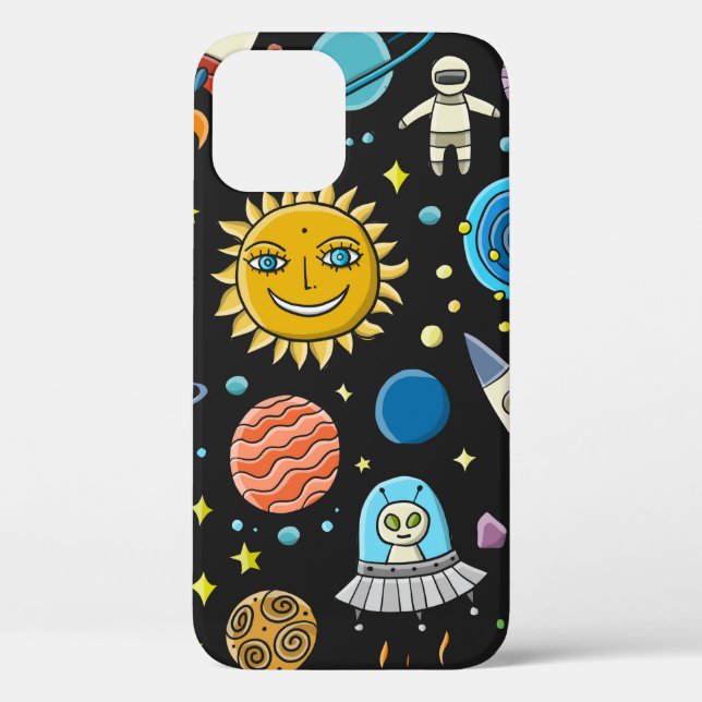 Space Background. Planets of the solar system. Roc Case-Mate iPhone Case (Back)