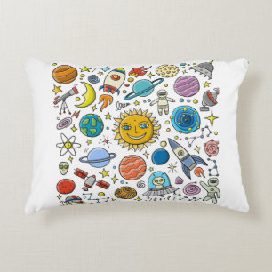 Space Background. Planets of the solar system. Roc Decorative Cushion