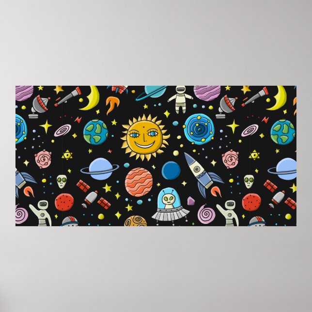 Space Background. Planets of the solar system. Roc Poster (Front)