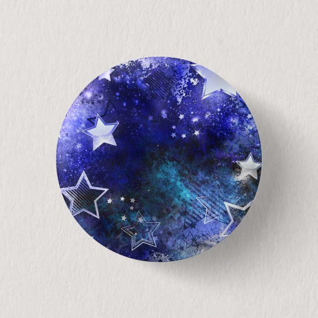 Space Background with Stars 3 Cm Round Badge (Front)