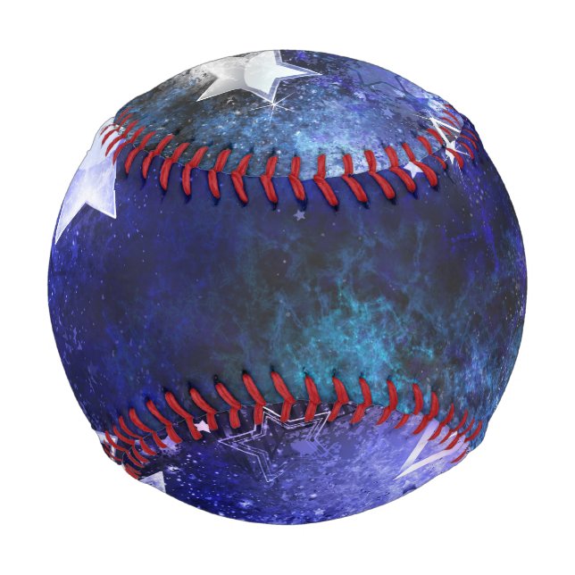 Space Background with Stars Baseball (Front)
