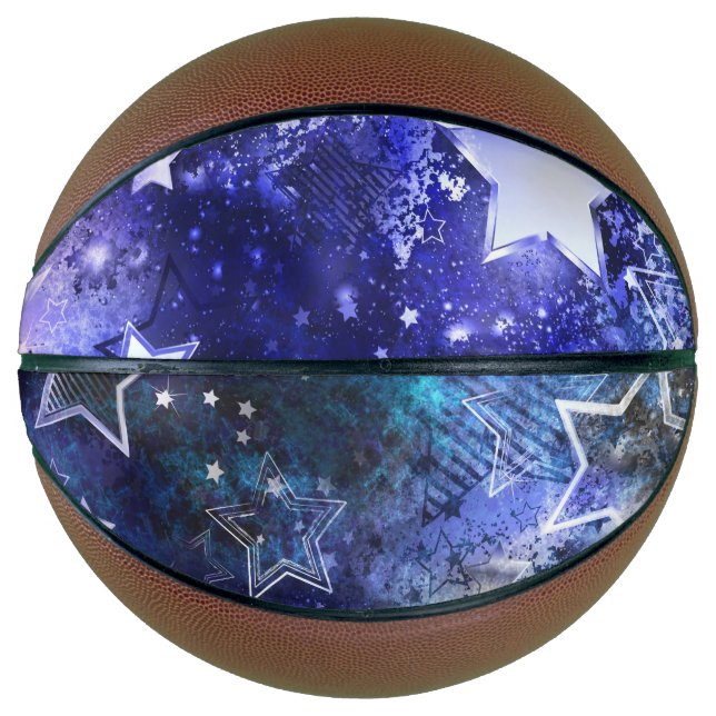 Space Background with Stars Basketball (Front)