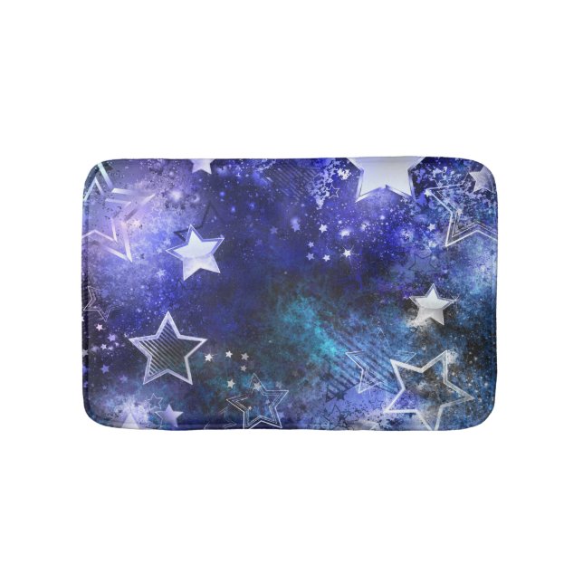Space Background with Stars Bath Mat (Front)
