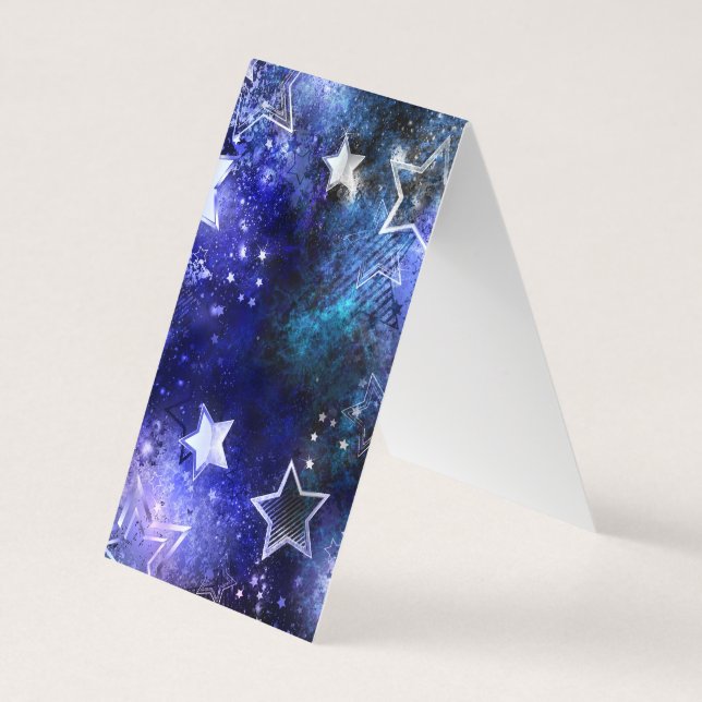 Space Background with Stars Business Card (Back)