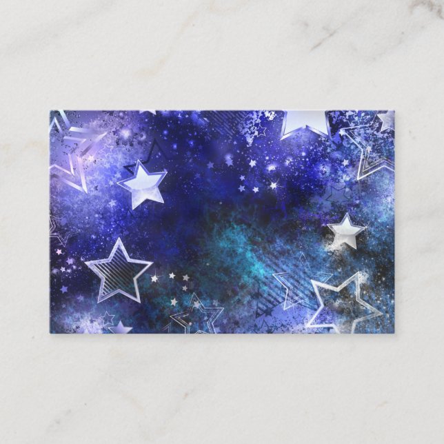 Space Background with Stars Business Card (Front)