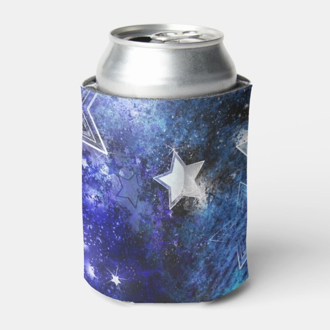 Space Background with Stars Can Cooler (Can Front)