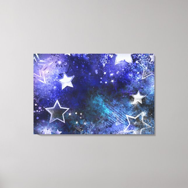 Space Background with Stars Canvas Print (Front)