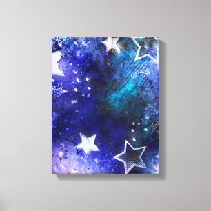Space Background with Stars Canvas Print
