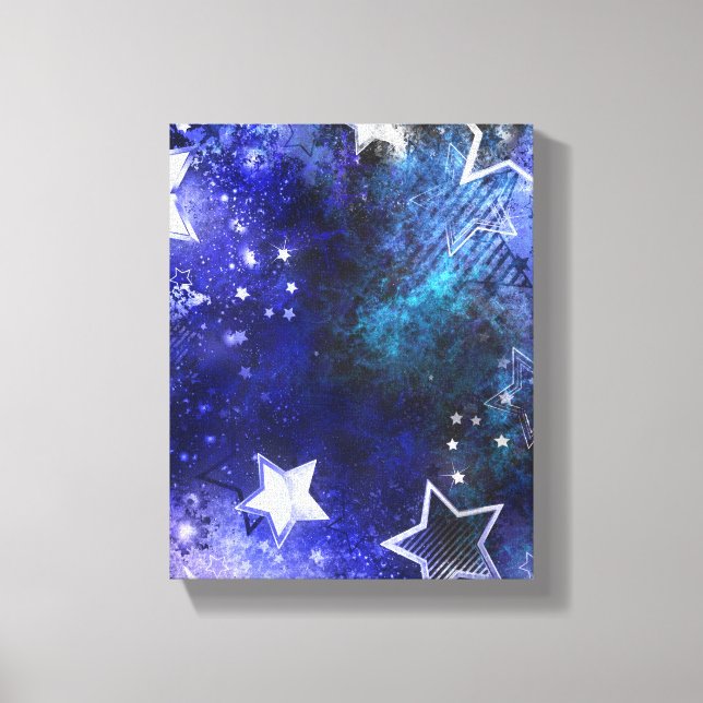Space Background with Stars Canvas Print (Front)