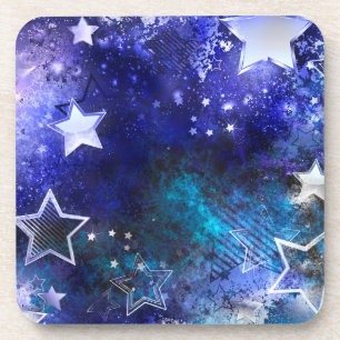 Space Background with Stars Coaster