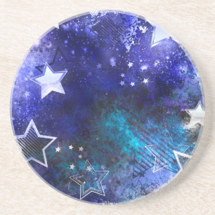 Space Background with Stars Coaster