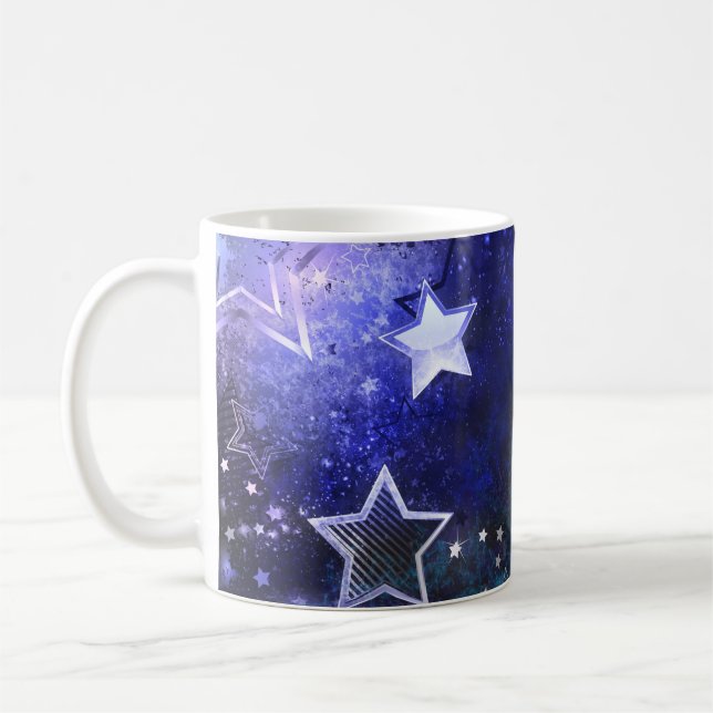 Space Background with Stars Coffee Mug (Left)