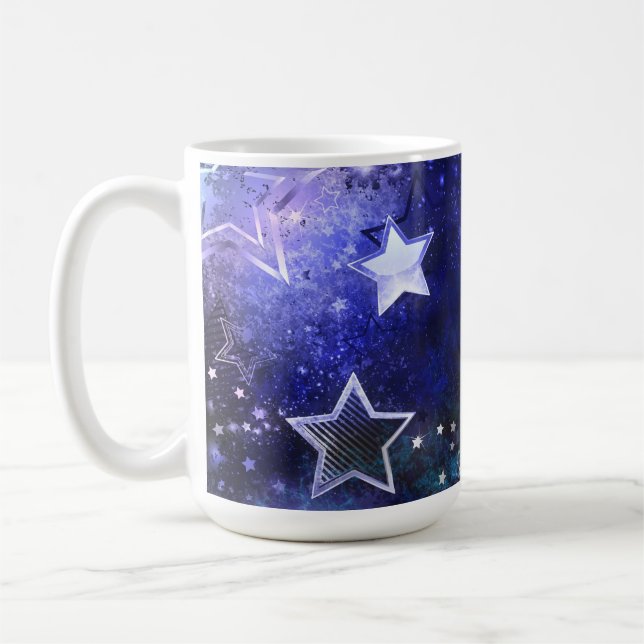 Space Background with Stars Coffee Mug (Left)