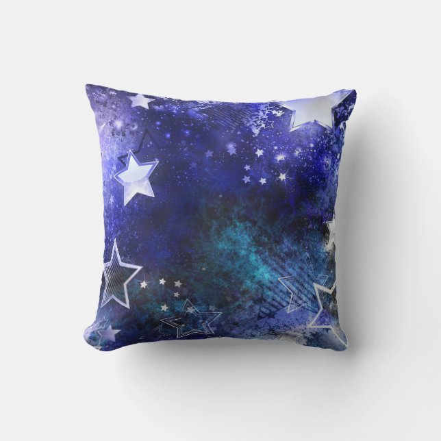 Space Background with Stars Cushion (Front)