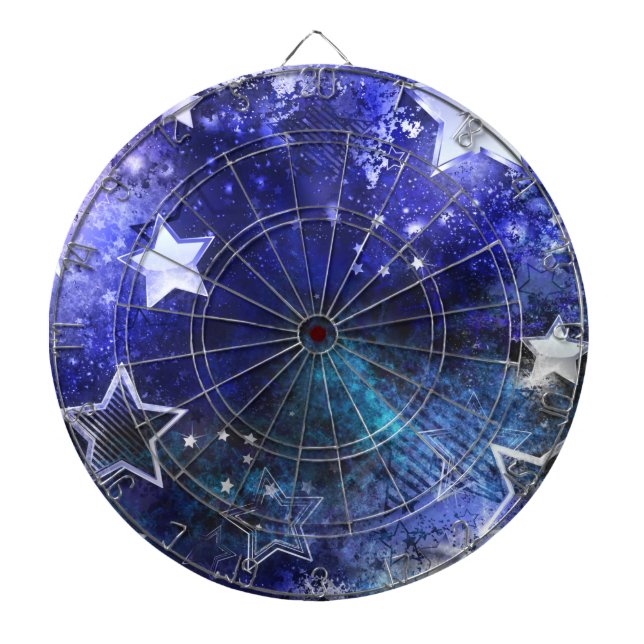 Space Background with Stars Dartboard (Front)