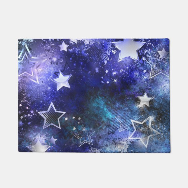 Space Background with Stars Doormat (Front)