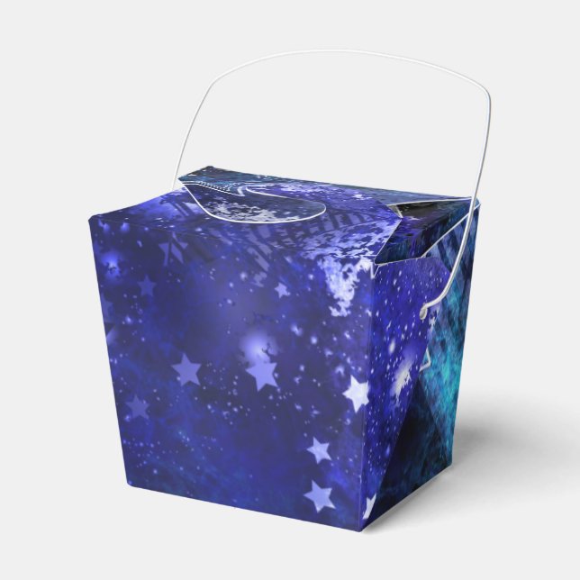 Space Background with Stars Favour Box (Front Side)