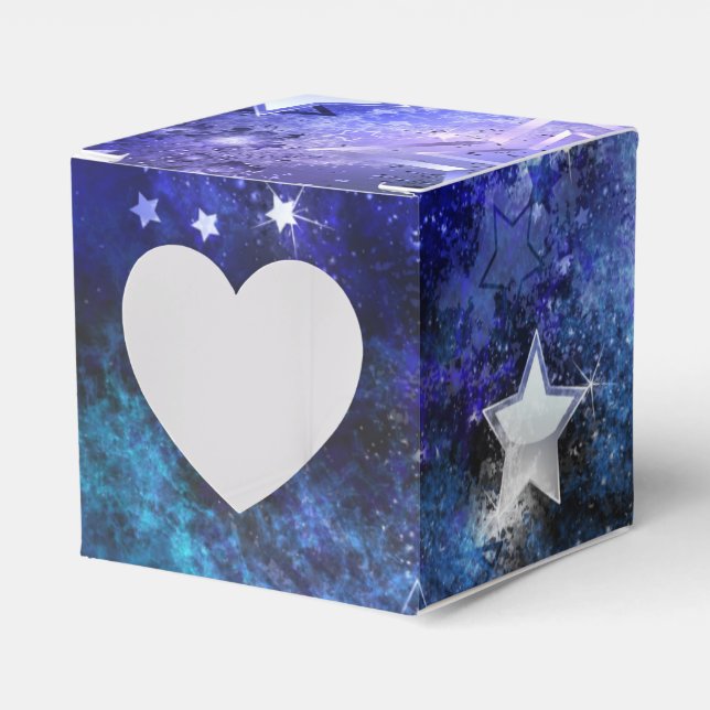 Space Background with Stars Favour Box (Front Side)