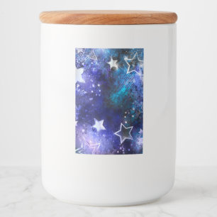 Space Background with Stars Food Label