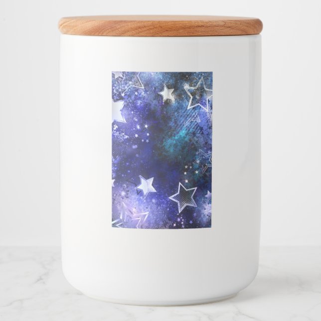 Space Background with Stars Food Label (Front)