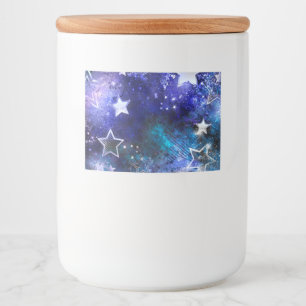 Space Background with Stars Food Label
