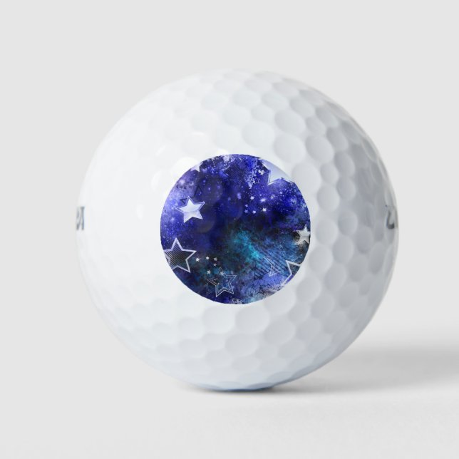 Space Background with Stars Golf Balls (Front)