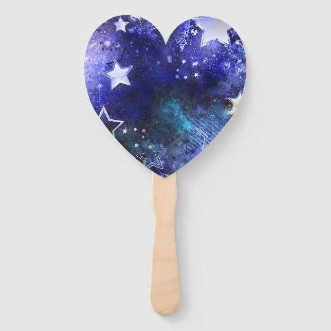 Space Background with Stars Hand Fan (Front)