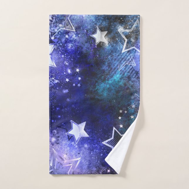 Space Background with Stars Hand Towel (Hand Towel)