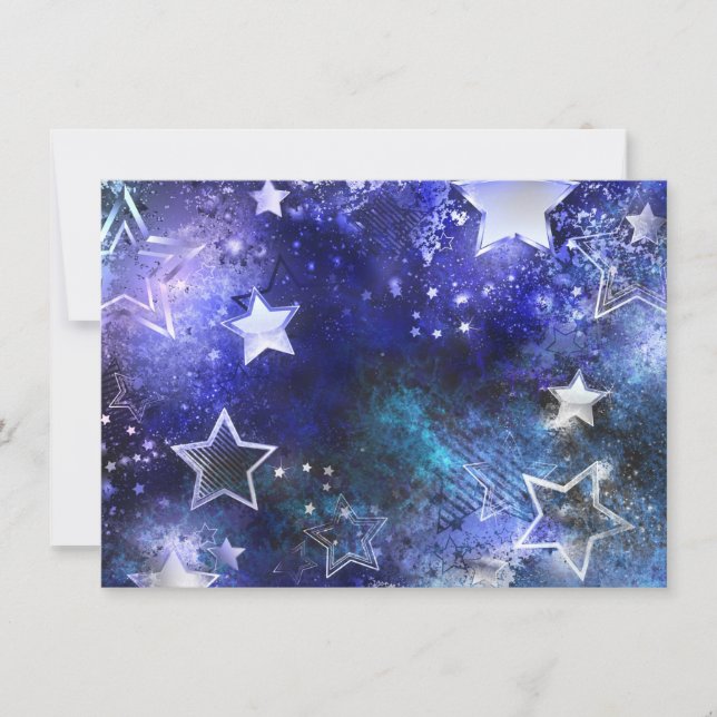 Space Background with Stars Holiday Card (Front)
