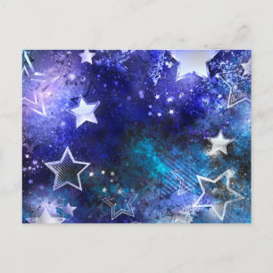 Space Background with Stars Holiday Postcard