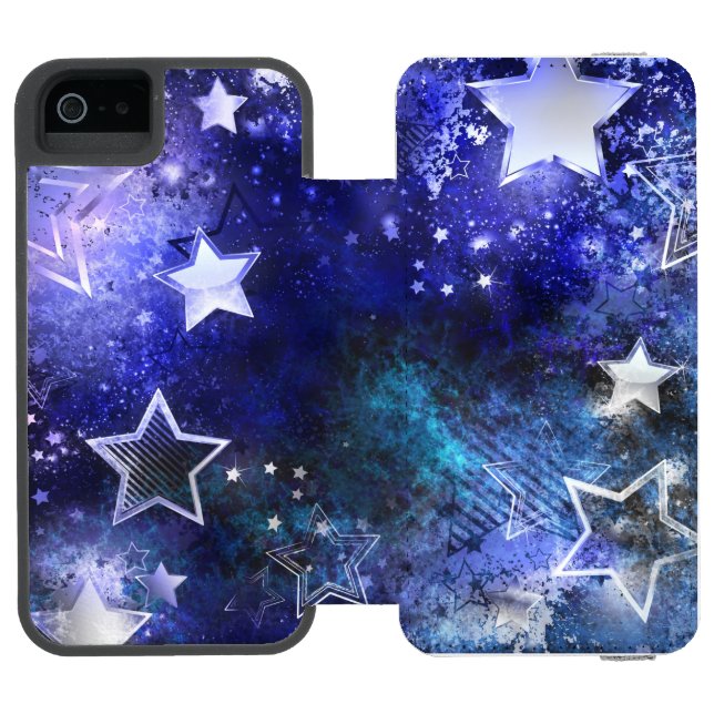 Space Background with Stars Incipio iPhone Wallet Case (Folio Open)