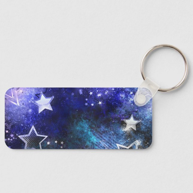 Space Background with Stars Key Ring (Front)