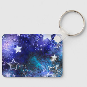 Space Background with Stars Key Ring