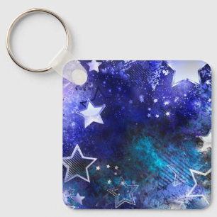 Space Background with Stars Key Ring