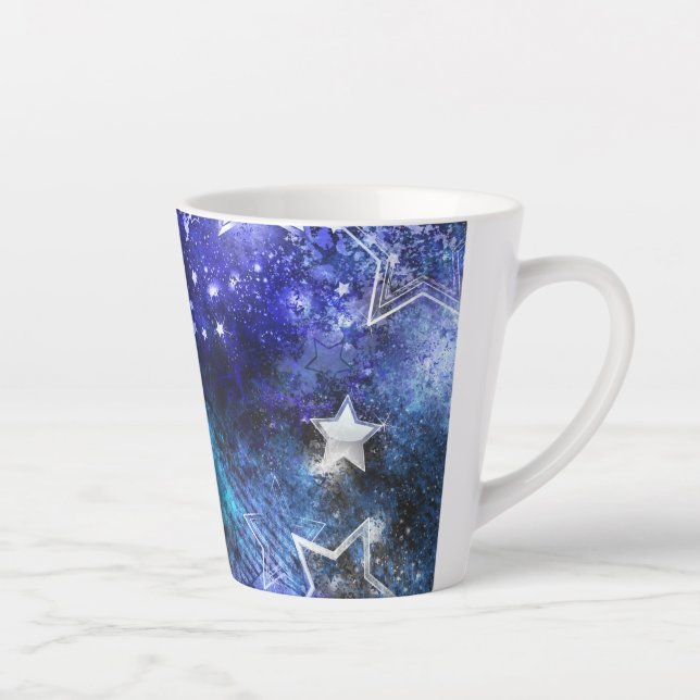 Space Background with Stars Latte Mug (Right)